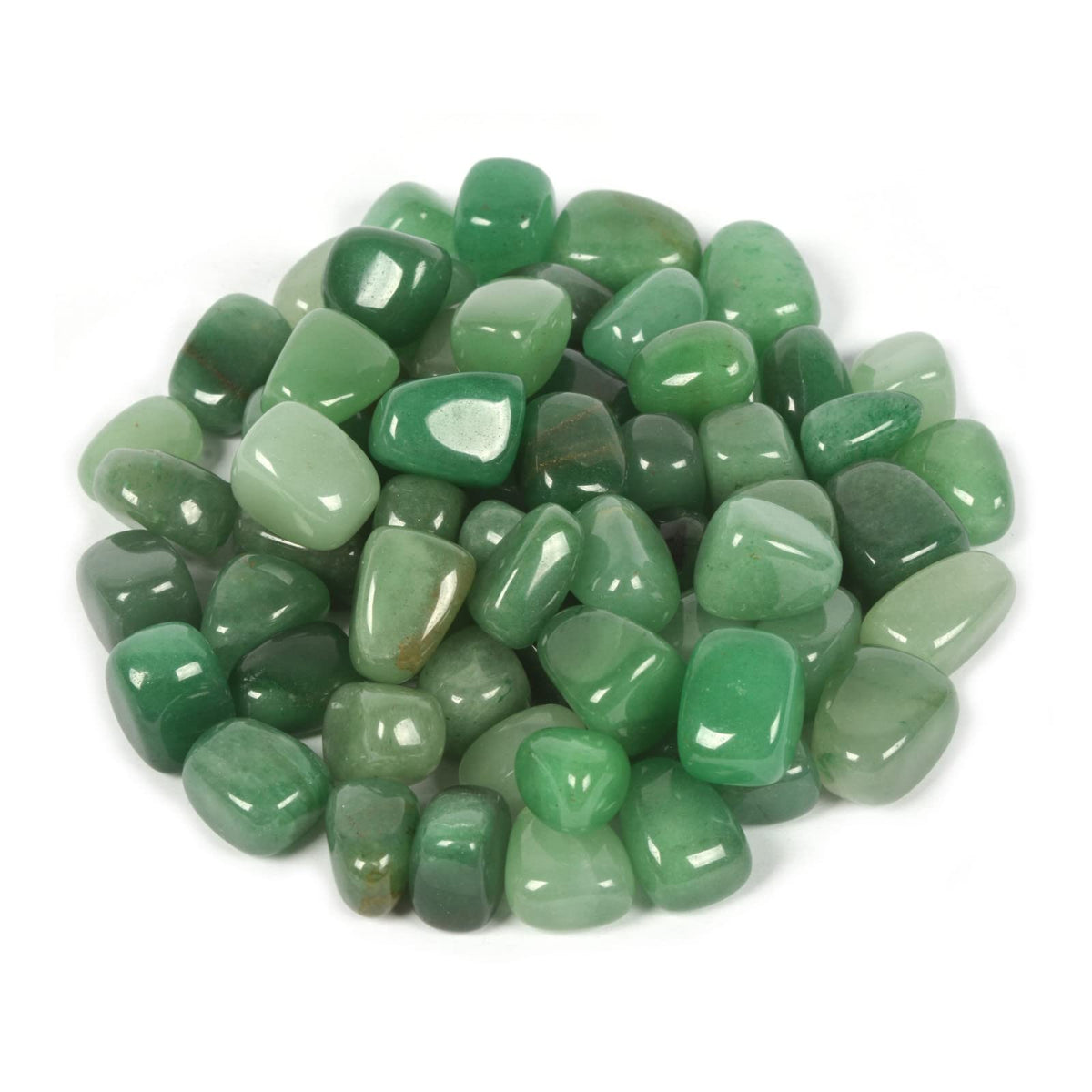 Justinstones green aventurine tumbles for calm spaces and positive vibes.