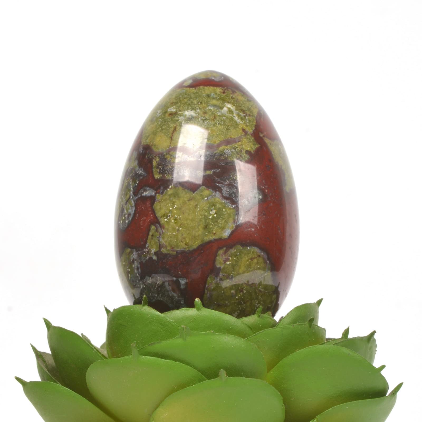 Justinstones jasper egg desk display enhances calm and aesthetics