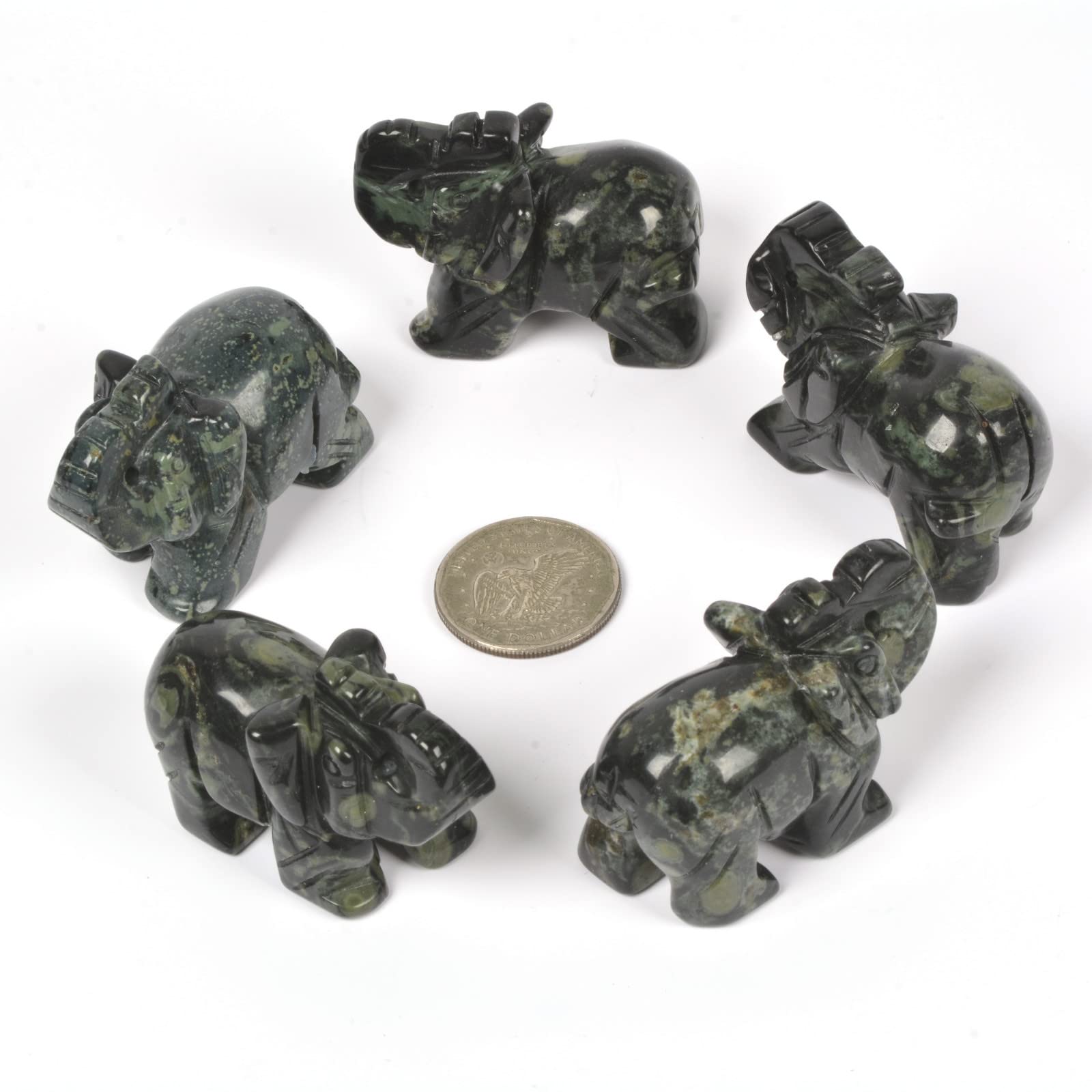 Justinstones kambaba jasper elephant closeup highlights natural texture and color