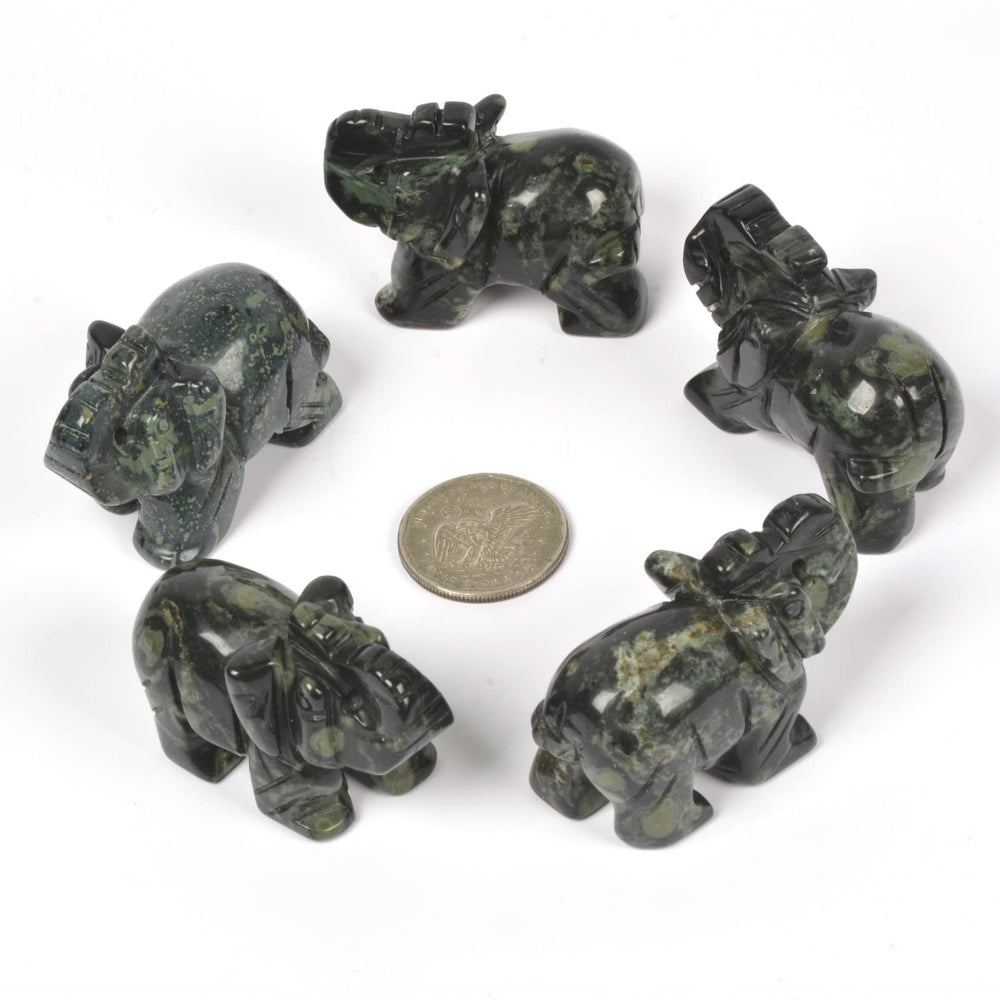 Justinstones kambaba jasper elephant closeup highlights natural texture and color