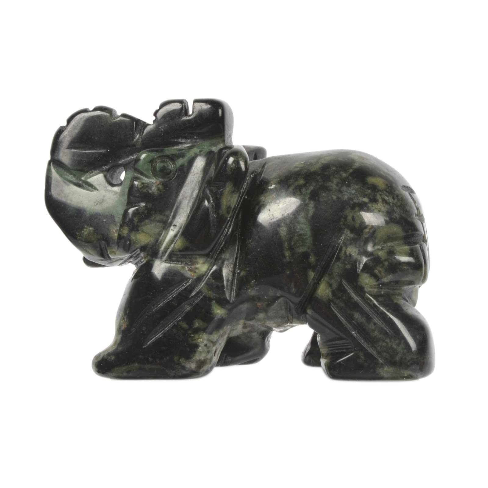 Justinstones kambaba jasper elephant figurine for desk decor and calm ambiance