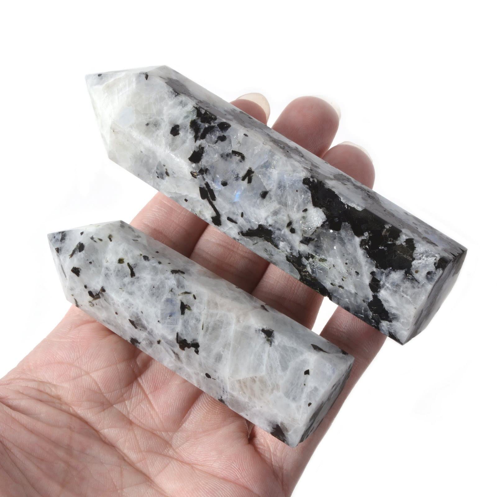 Justinstones large moonstone wand – side view, supports energy focus for mindful practice.