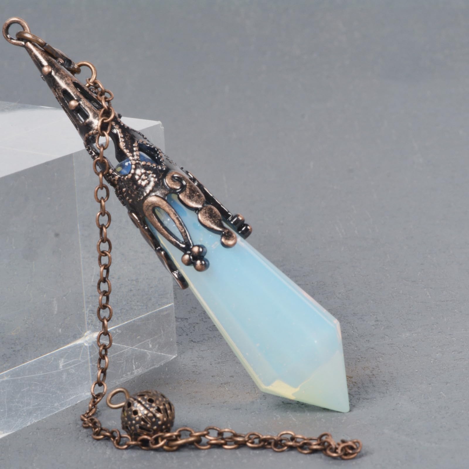 Justinstones Opalite pendulum color variations reveal natural beauty and energy focus.
