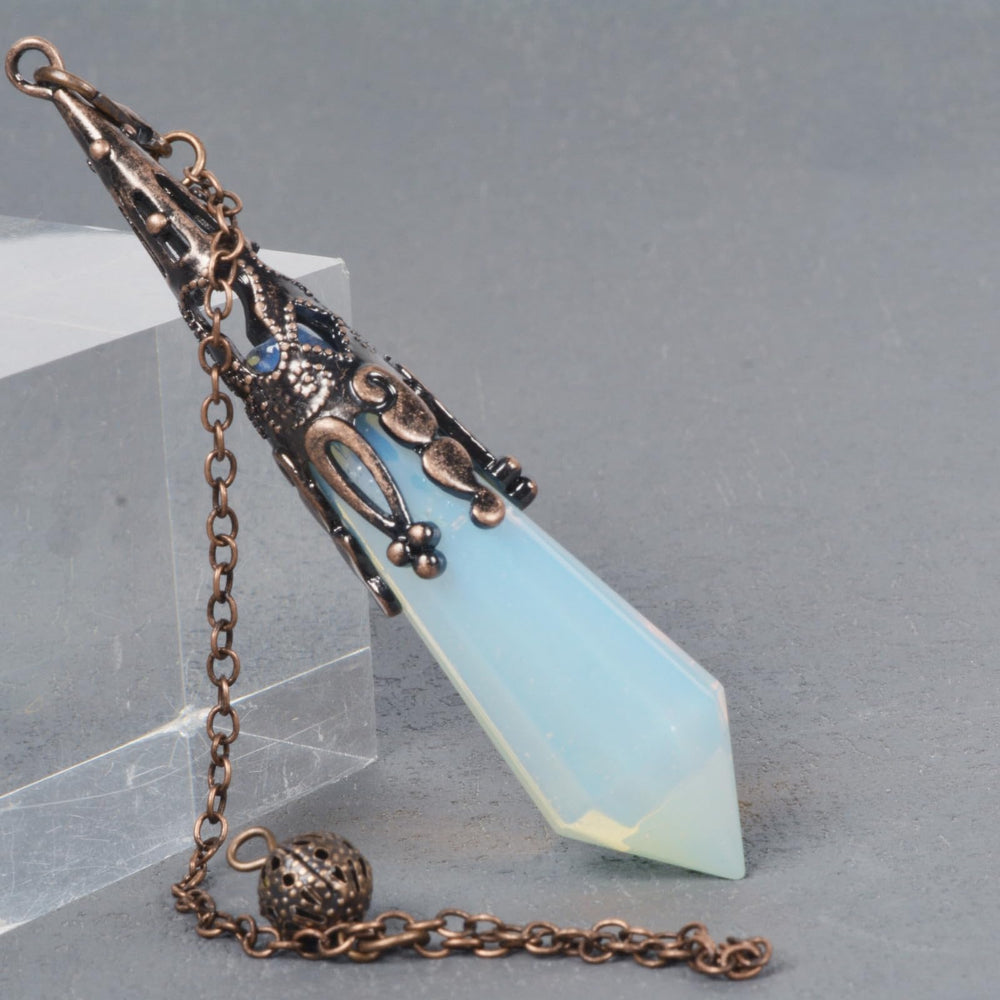 Justinstones Opalite pendulum color variations reveal natural beauty and energy focus.