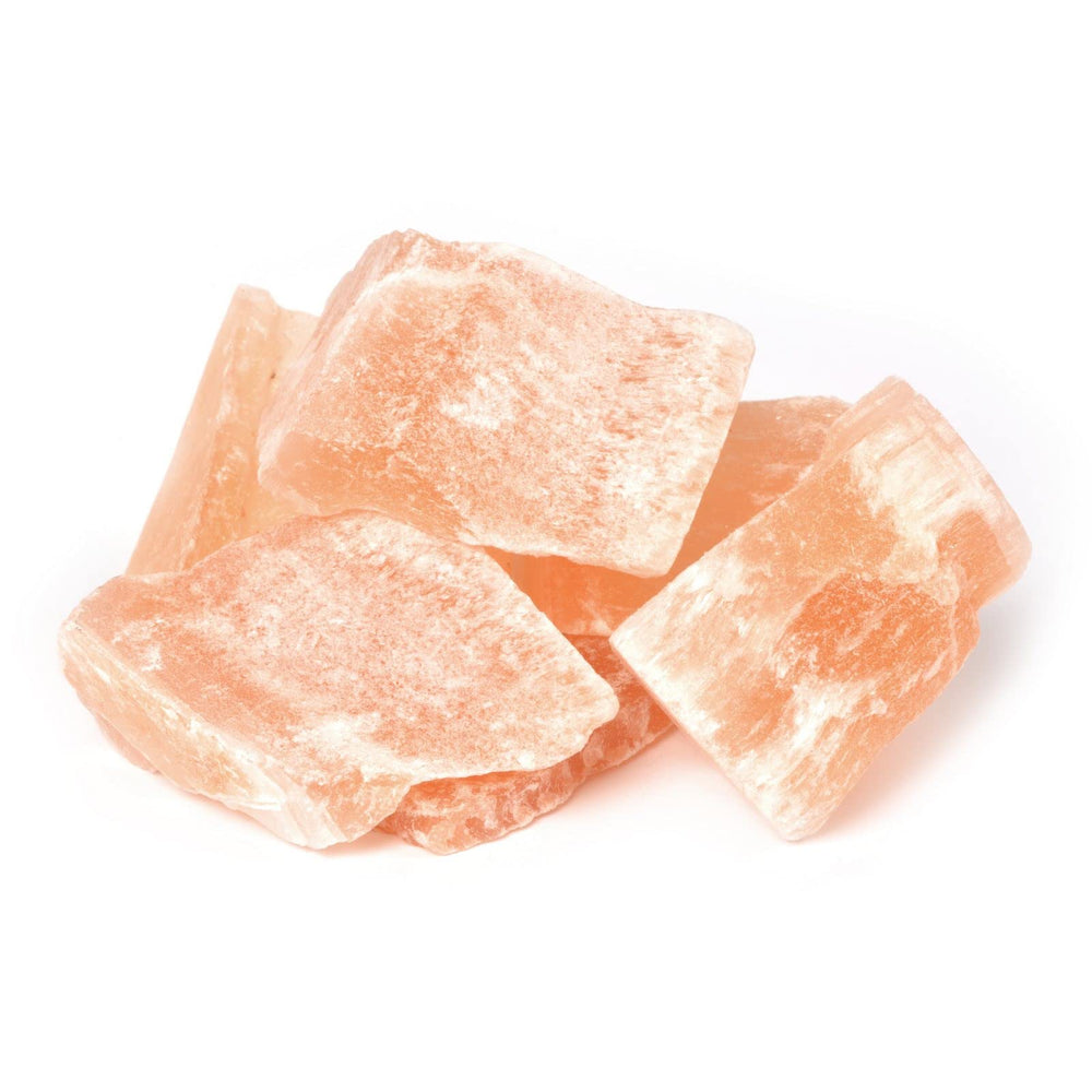 Justinstones orange selenite front view highlighting natural rough crystals for display