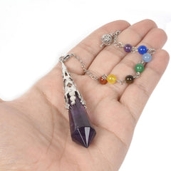 Justinstones amethyst demonstrates color variations; unique crystal pendulum for personal ritual.
