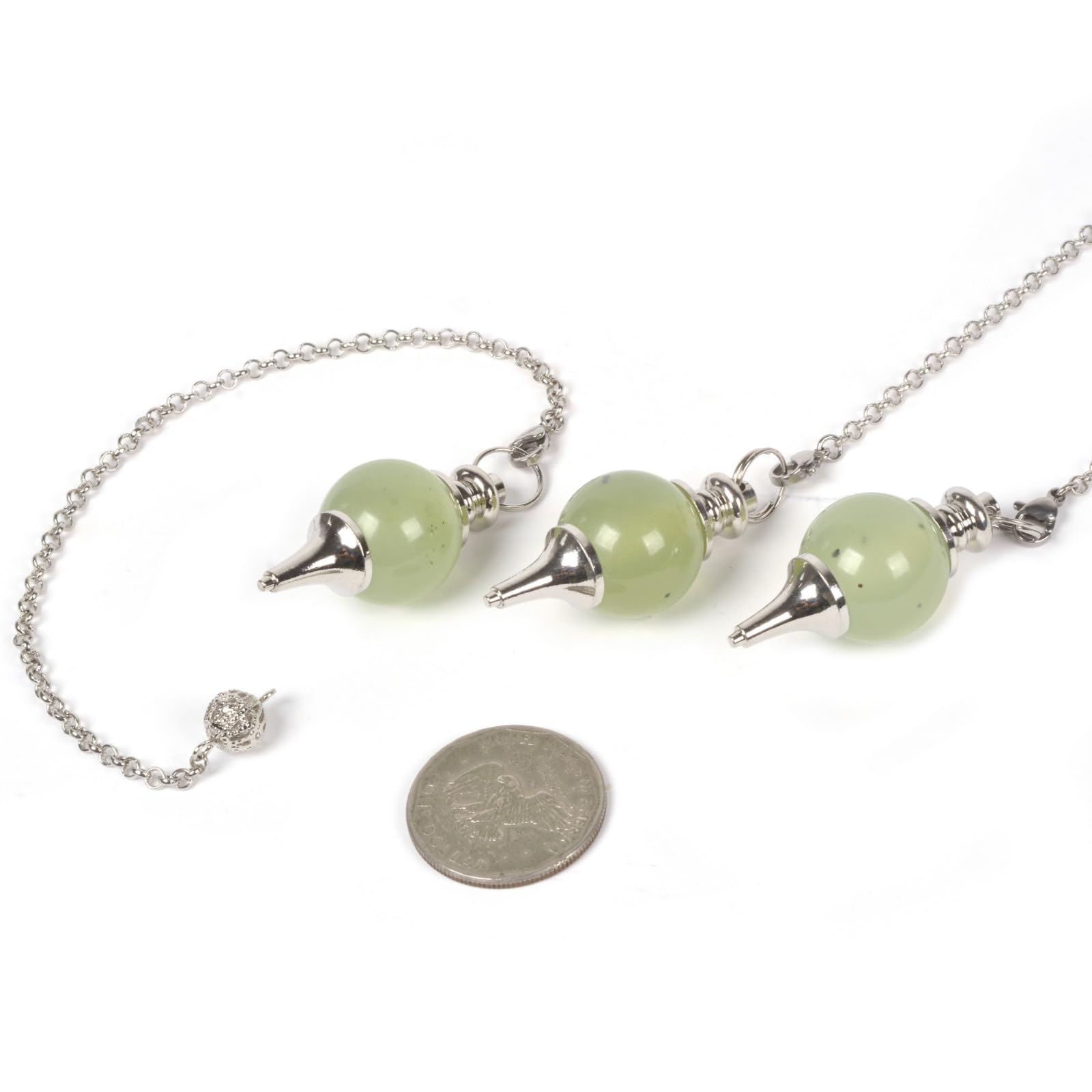 Justinstones Xinshan Jade pendulum with removable chain for necklace wear