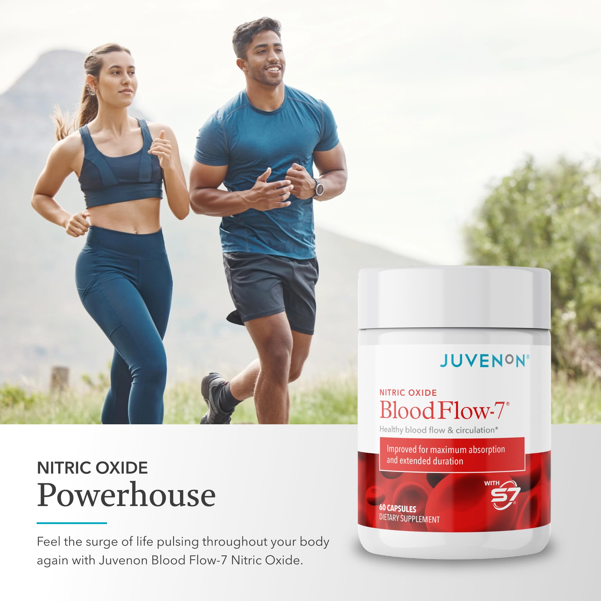 Juvenon BloodFlow-7 energy and focus boost for daily activity