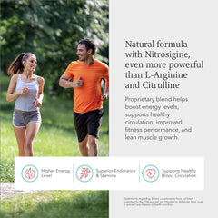Juvenon BloodFlow-7 label closeup highlighting Nitrosigine and ingredients for vascular support.