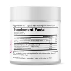 Juvenon SeroLastin bottle being poured to suggest easy daily use and energy support.