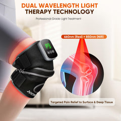 JVKOOL knee massager adjustable temps image demonstrates personalized warmth levels.