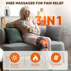 JVKOOL knee massager heating panel highlights gentle warmth for soothing routines.