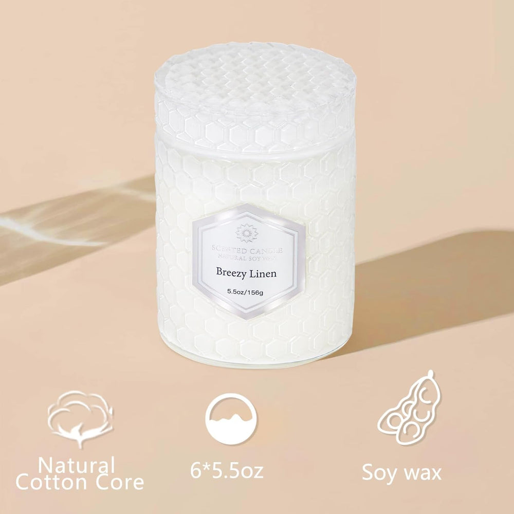 JXDLSQ Breezy Linen candle jar for fresh spaces