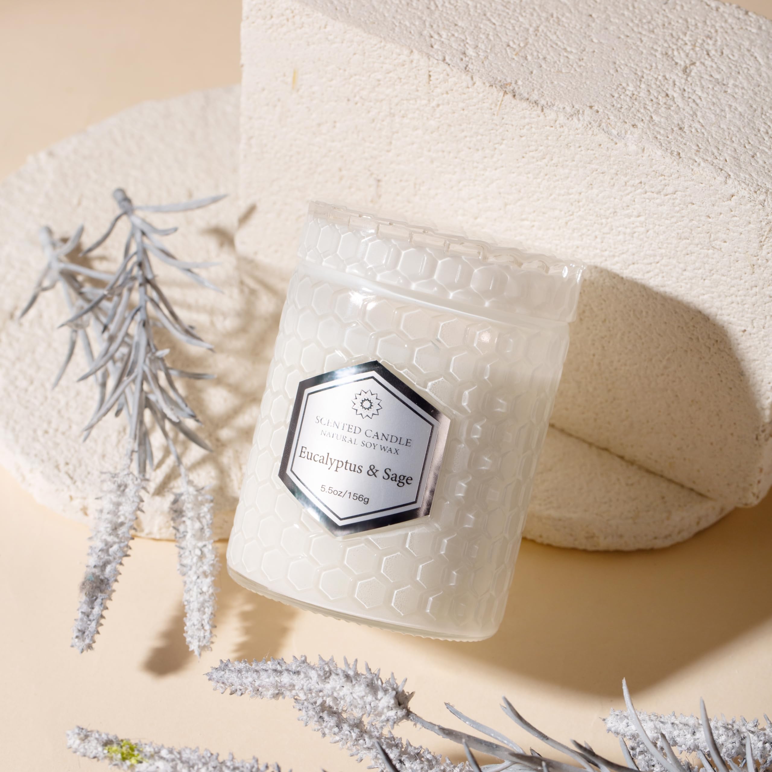 JXDLSQ Eucalyptus & Sage candle jar for refreshing air