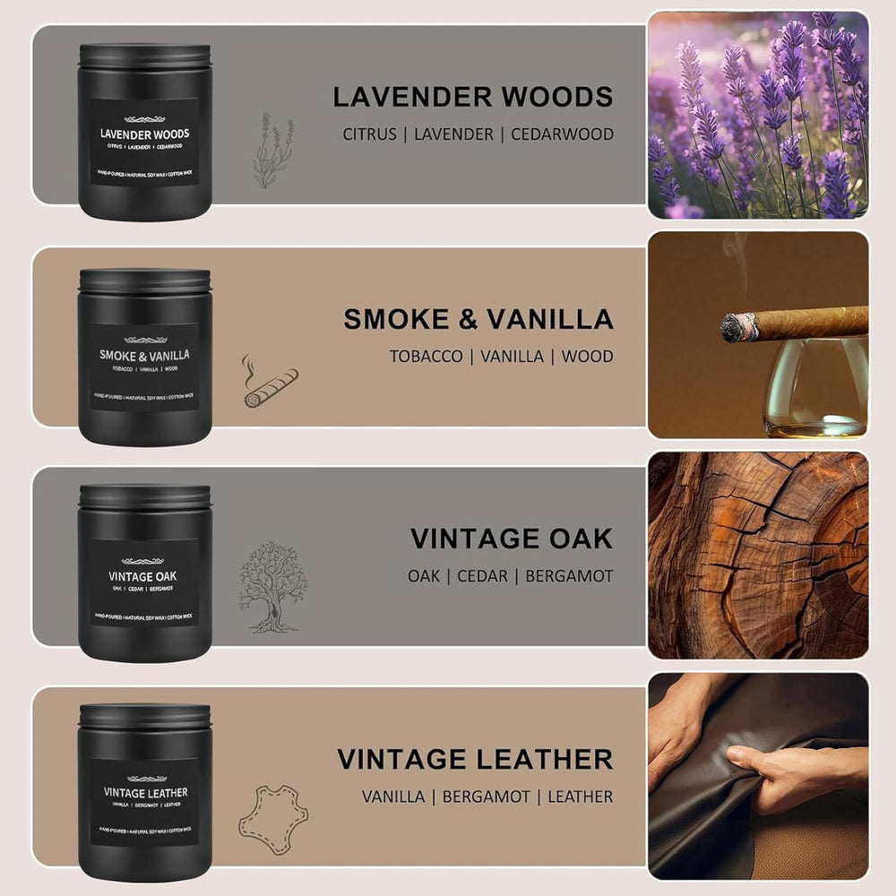 JXDLSQ Vintage Leather candle for study or den ambiance.