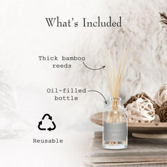 Close-up of the shatterproof glass bottle used for the Milk Scent diffuser.