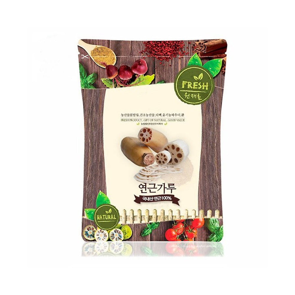 K-Herb Lotus Root Powder packaging shows pure, natural quality.