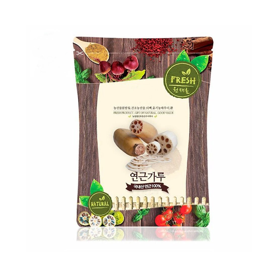 K-Herb Lotus Root Powder packaging shows pure, natural quality.