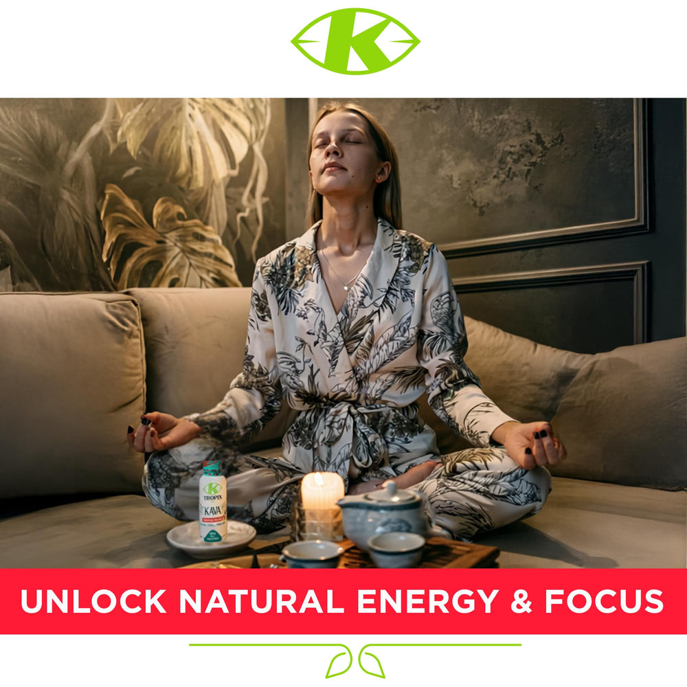 K Tropix Kava Shot earthy flavor note hints at a tropical profile.