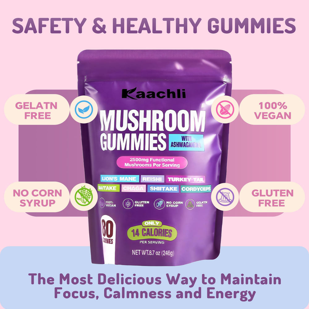 KAACHLI serving suggestion with two gummies for daily intake