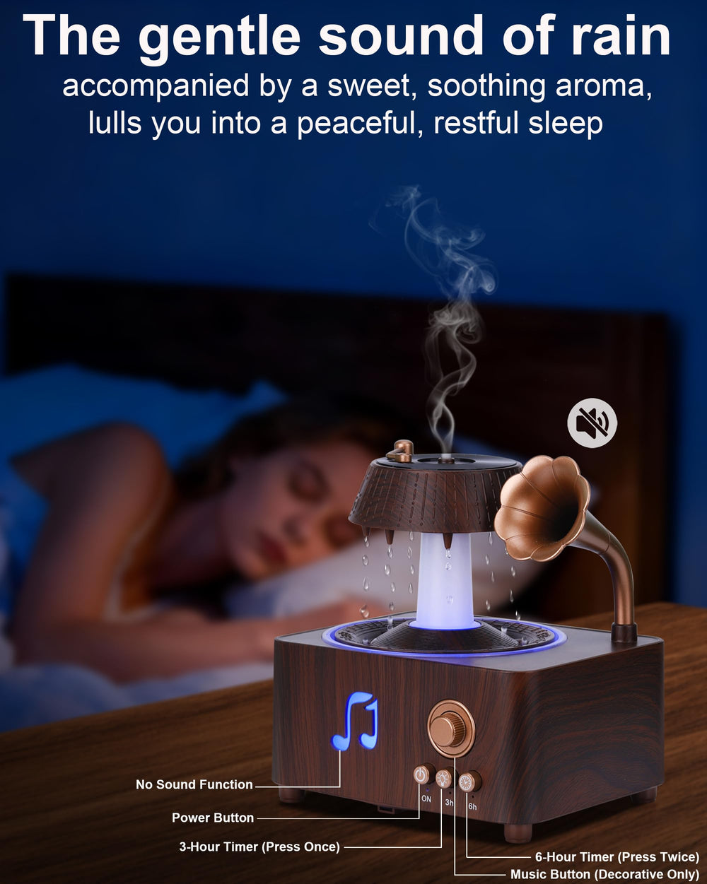 Kaaeiccr diffuser LED night light provides soft color illumination