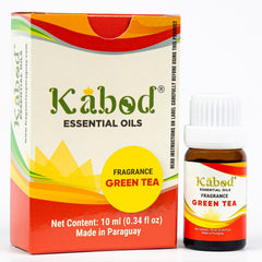 Kabod Green Tea Essential Oil bottle with dropper for diffuser use