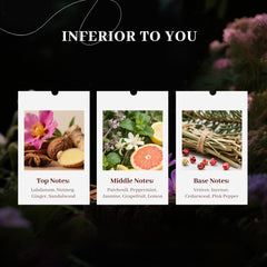 Kaenae 'Inferior to You' fragrance delivers a warm oriental woody mood
