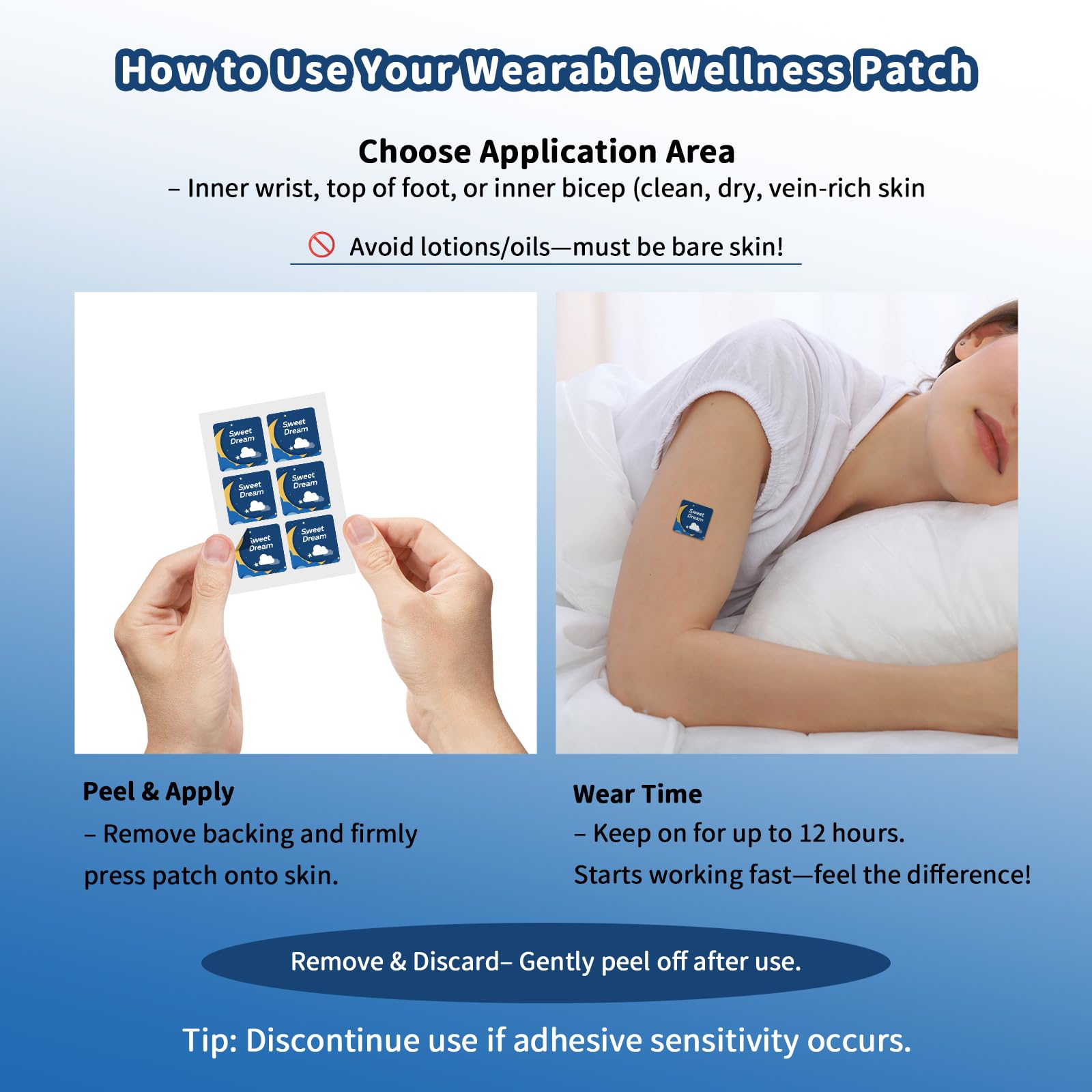 Kaeruw Sleep Patch being removed cleanly in the morning.