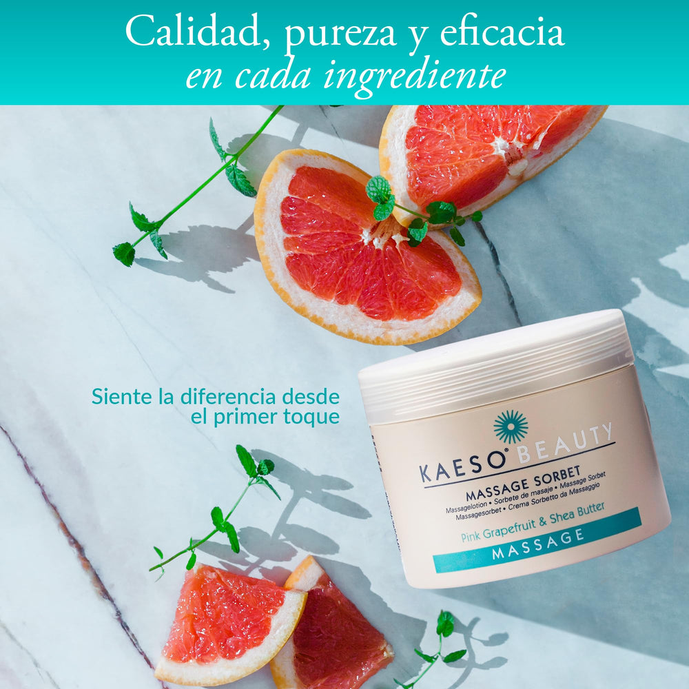 Applying Kaeso Sorbet Cream during massage supports smooth motion.