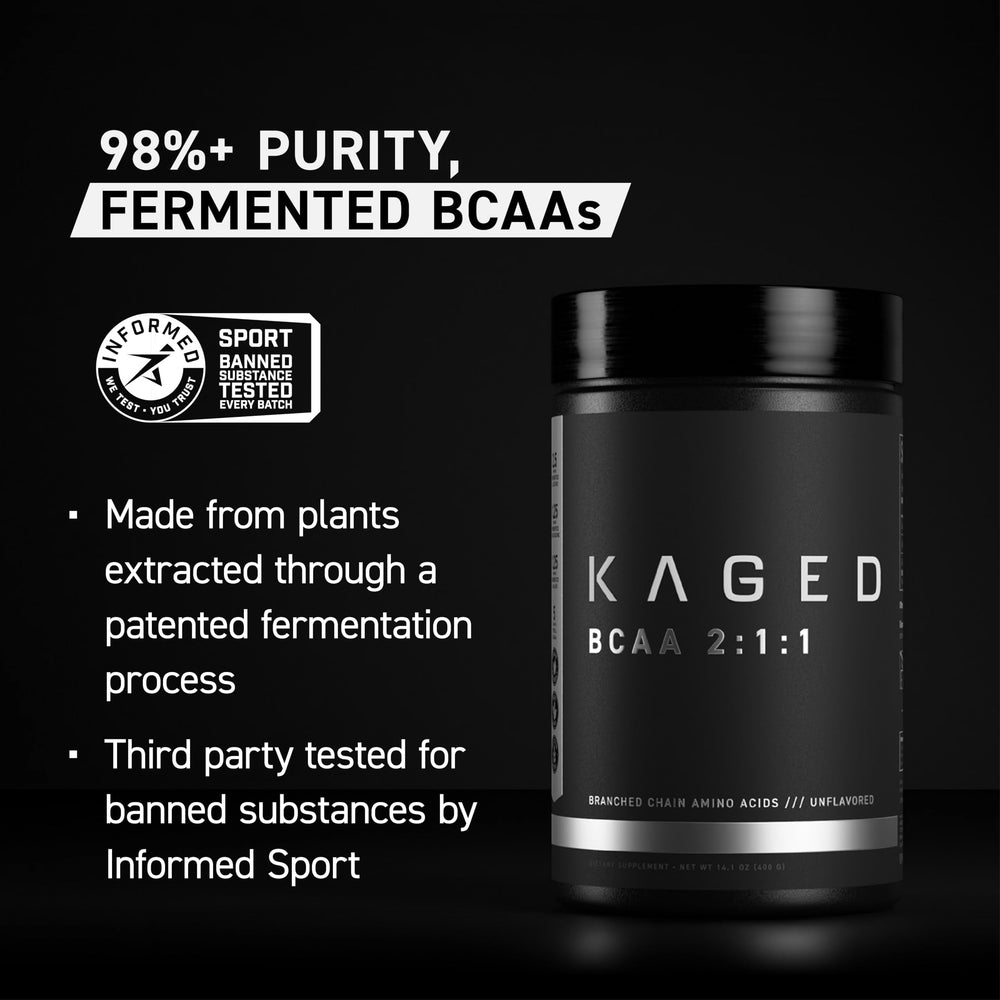 Kaged BCAAs unflavored mixing in water demonstrates easy blend and smooth consistency.