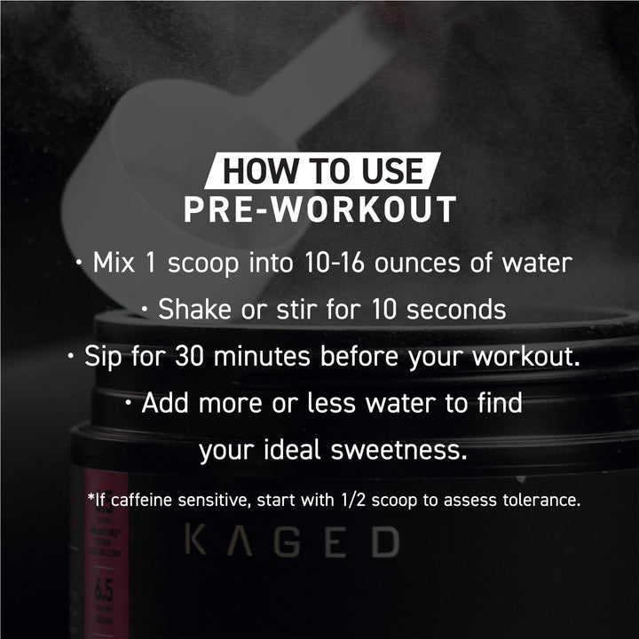 Ingredients chart spotlighting creatine and beta-alanine in Kaged Berry Blast