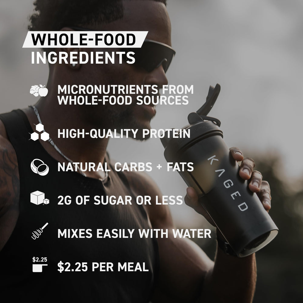 Kaged Clean Meal ingredients panel highlighting organic vitamins and minerals
