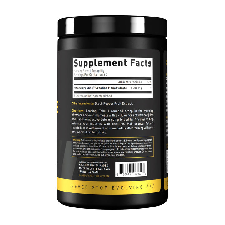 Kaged Creatine Elite 60 servings packaging signaling long-term use