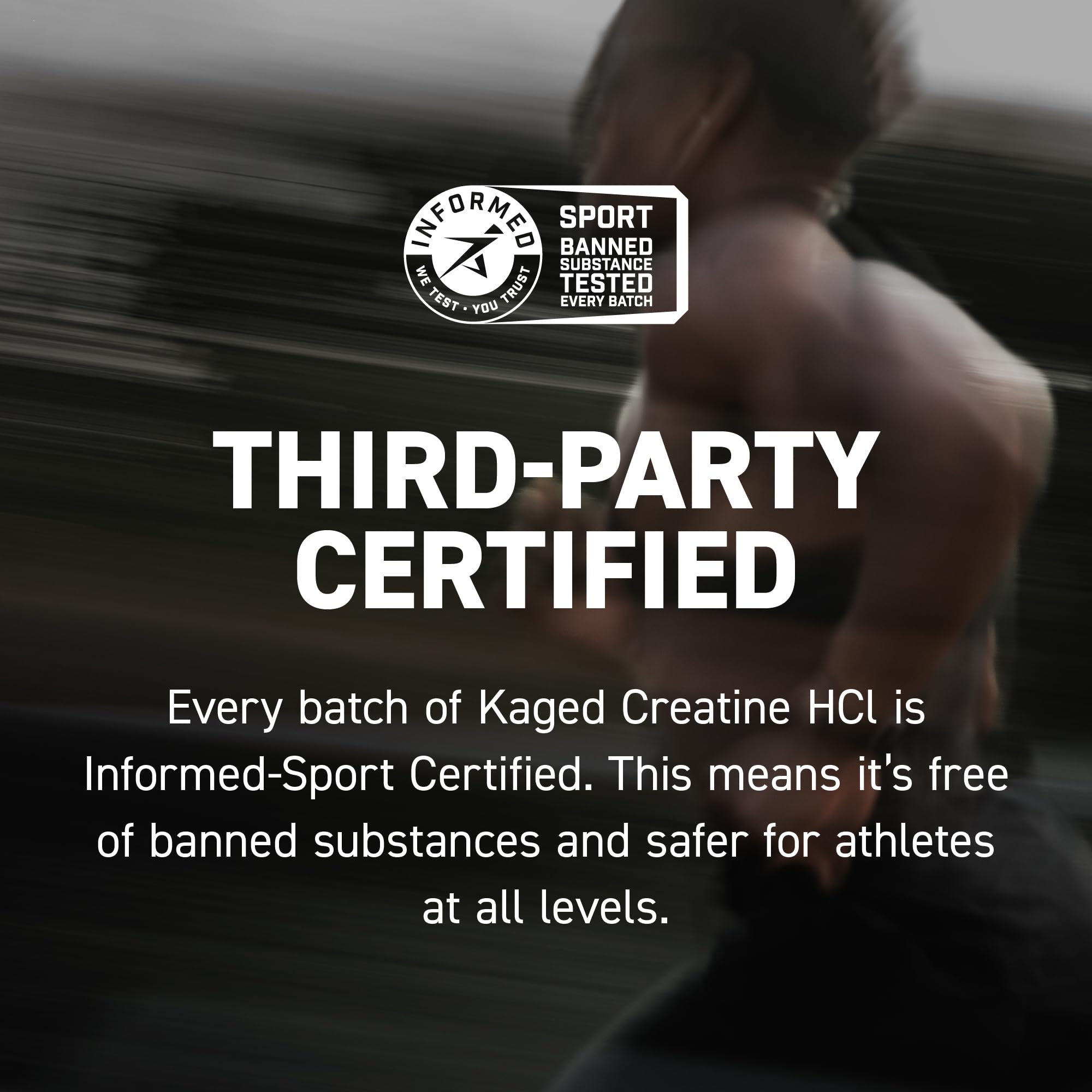 Kaged Micropure guarantee badge on Creatine HCl label