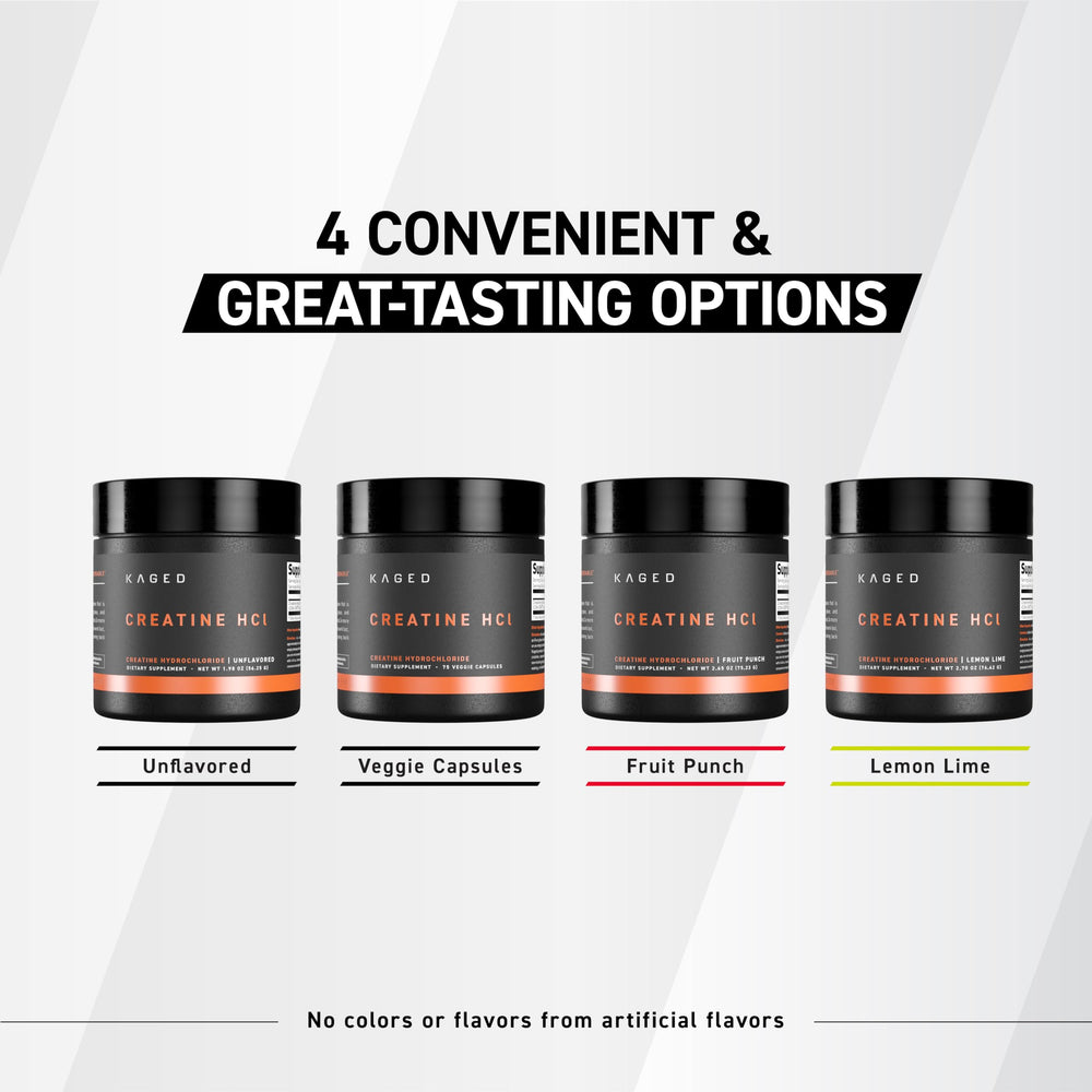 Vegan gluten-free label on Kaged Creatine HCl packaging