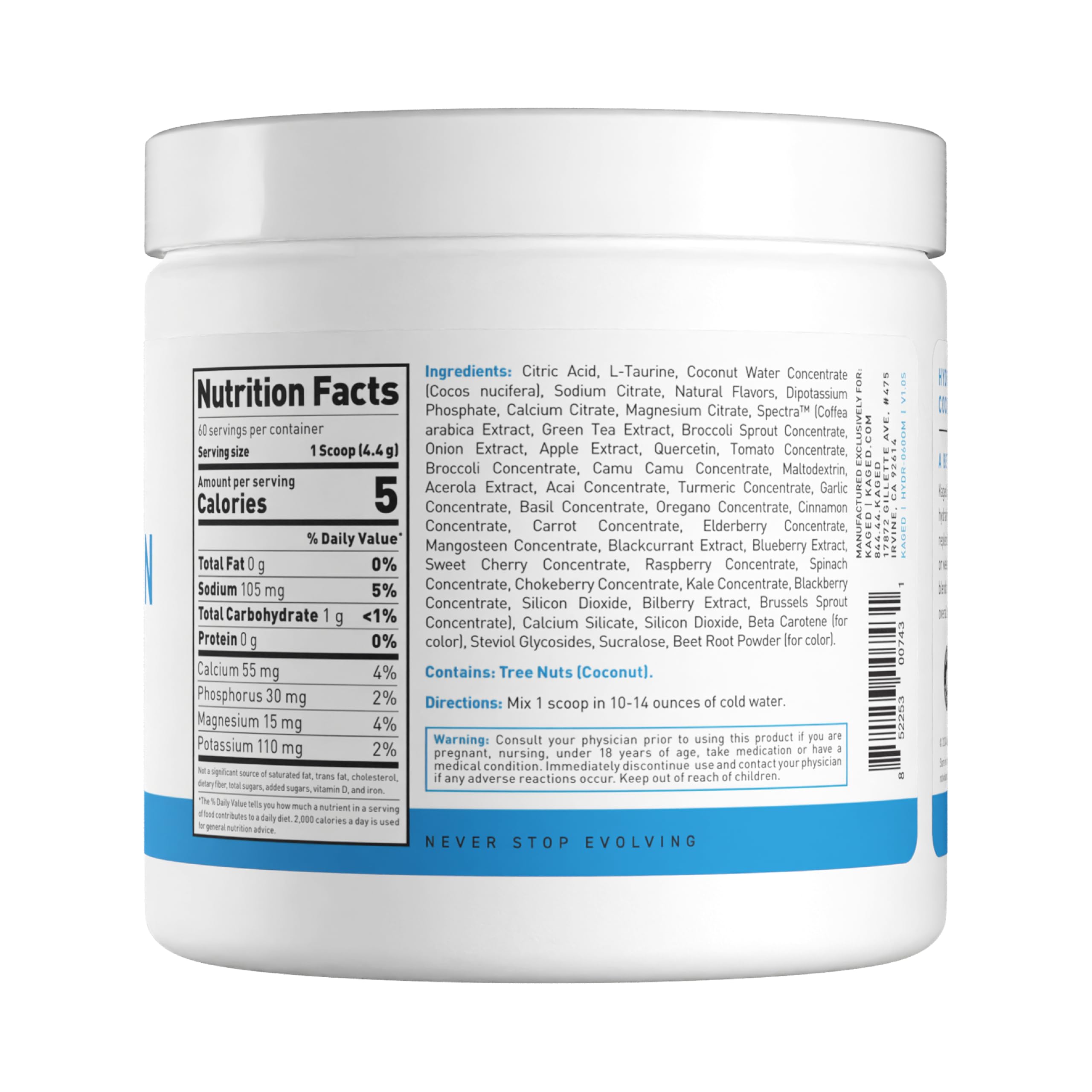Kaged Daily Hydration mix-your-own preview shows customizable supplementation base