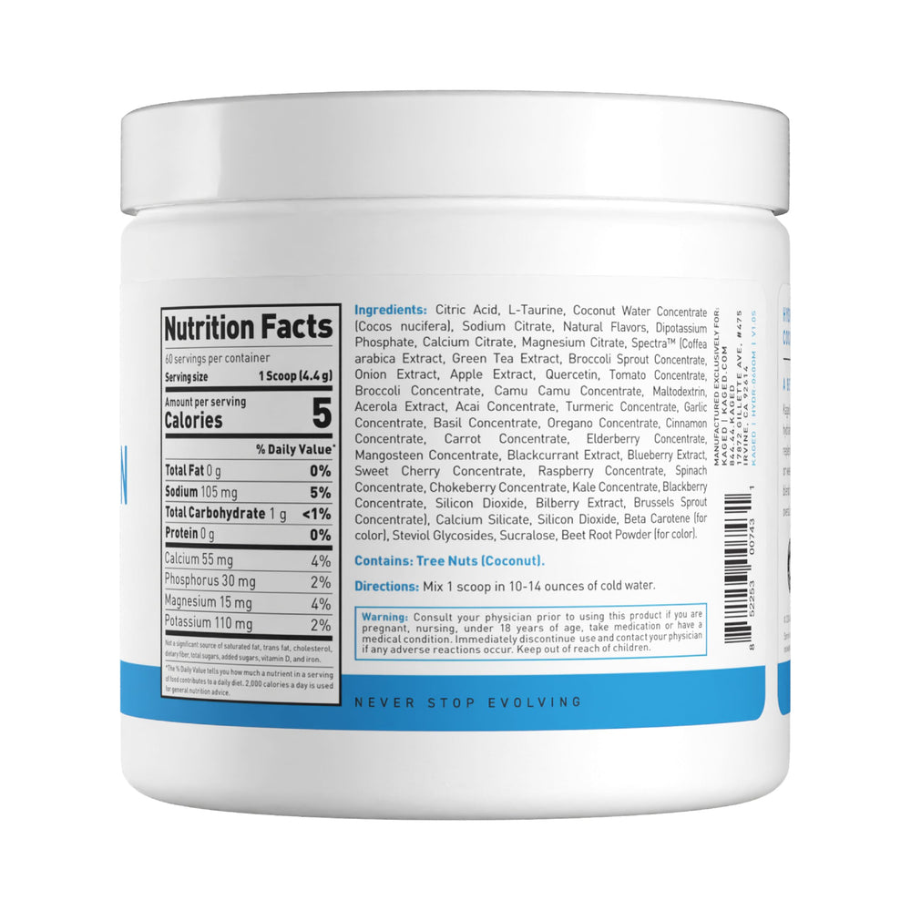 Kaged Daily Hydration mix-your-own preview shows customizable supplementation base