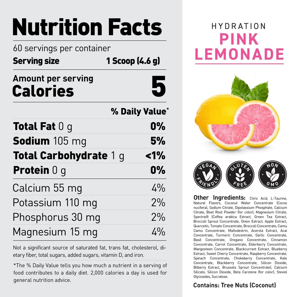 Kaged HydraCharge label close-up, highlighting Spectra antioxidant blend.