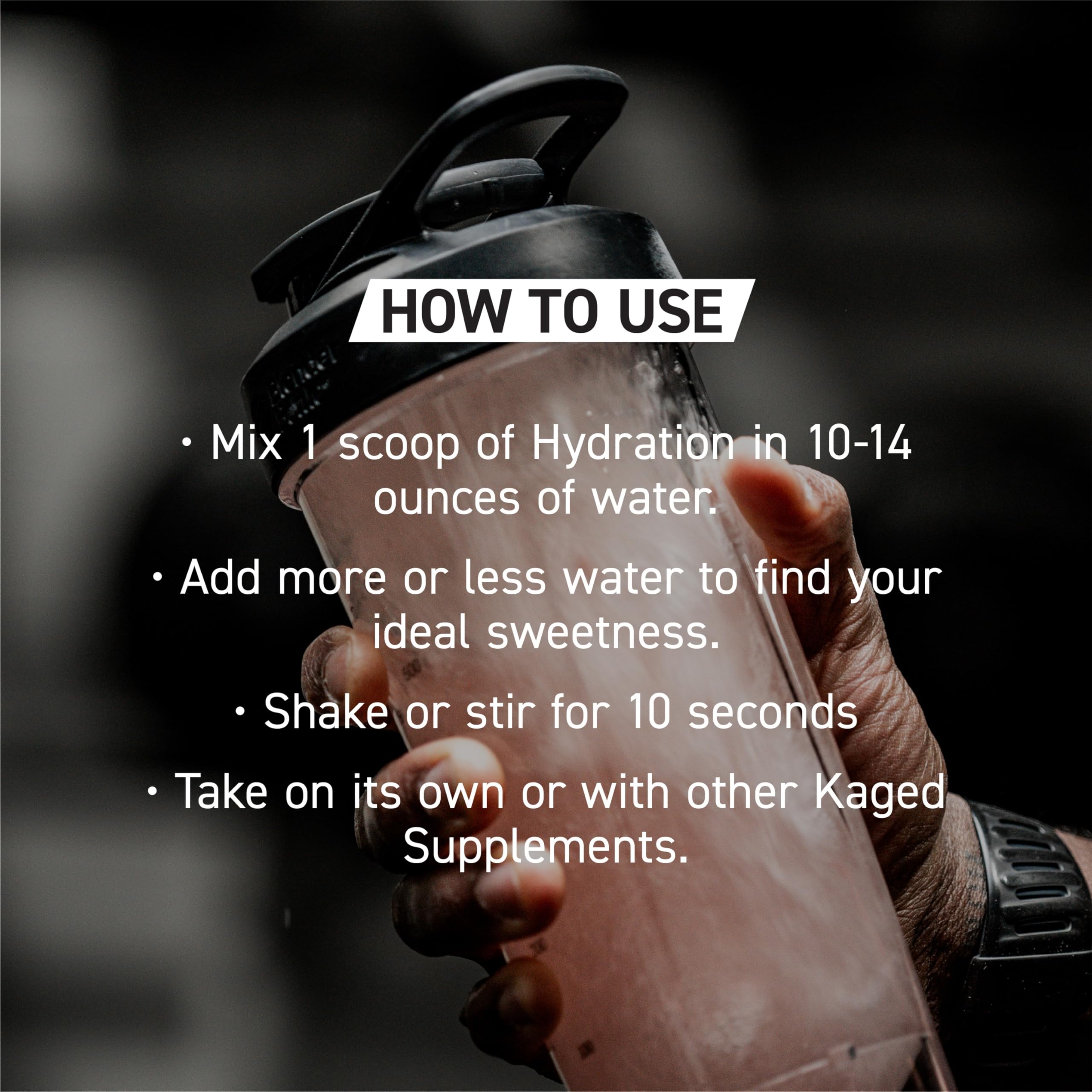 Kaged Hydration bottle highlighting absence of artificial colors