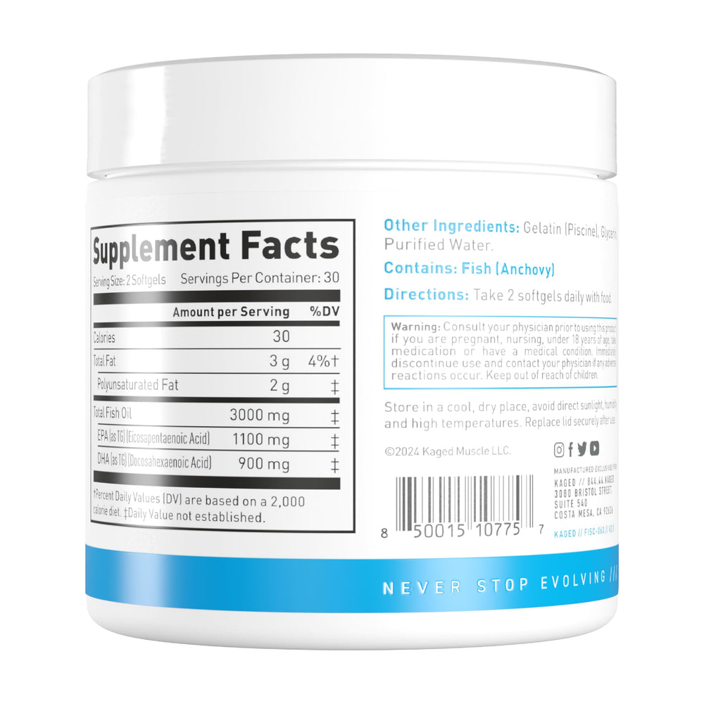 Kaged Omega 3 daily-use illustration suggests simple addition to routine.