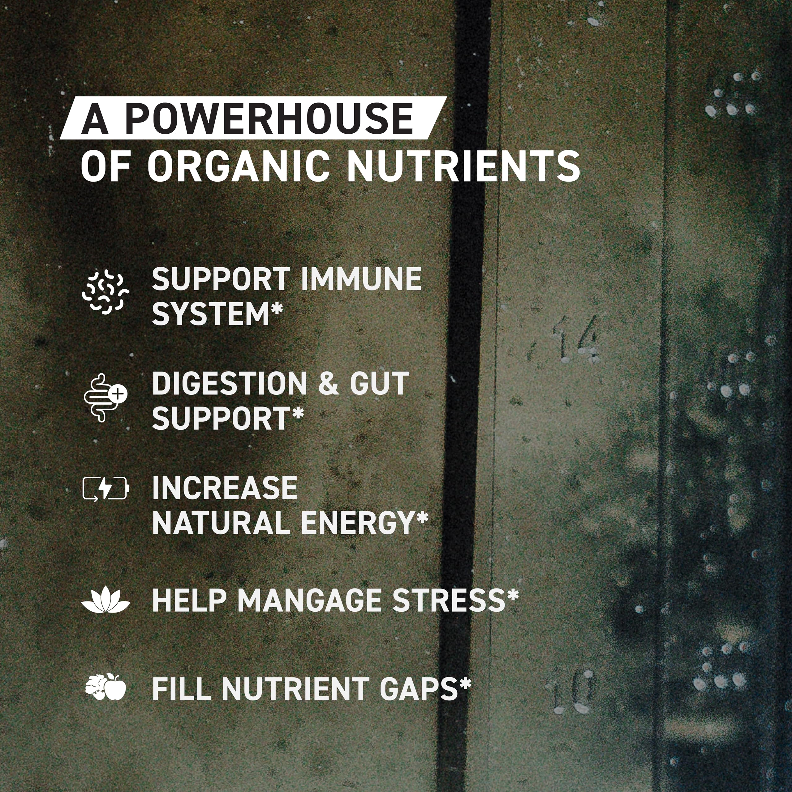 Kaged Outlive100 ingredients collage featuring 26 fruits and vegetables