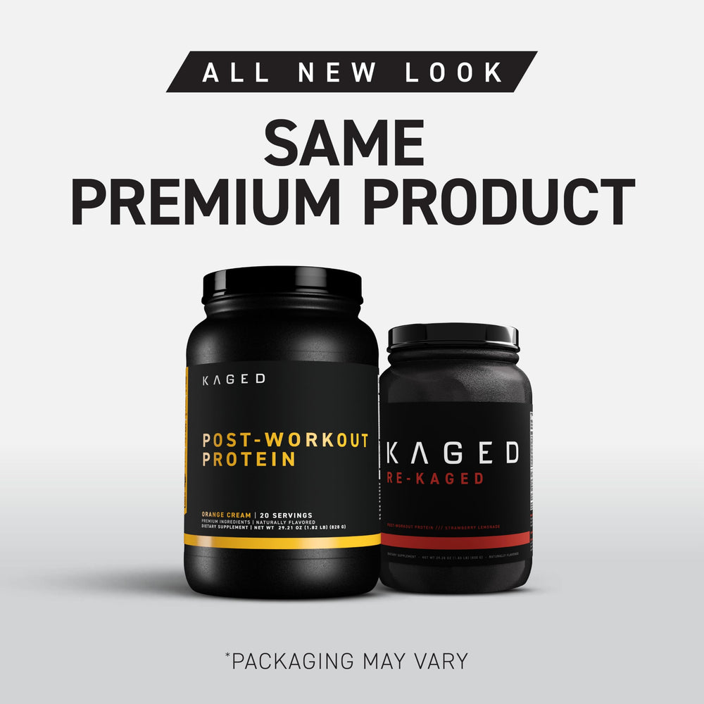 Kaged Post Workout Protein ingredients label highlights premium whey isolate quality.