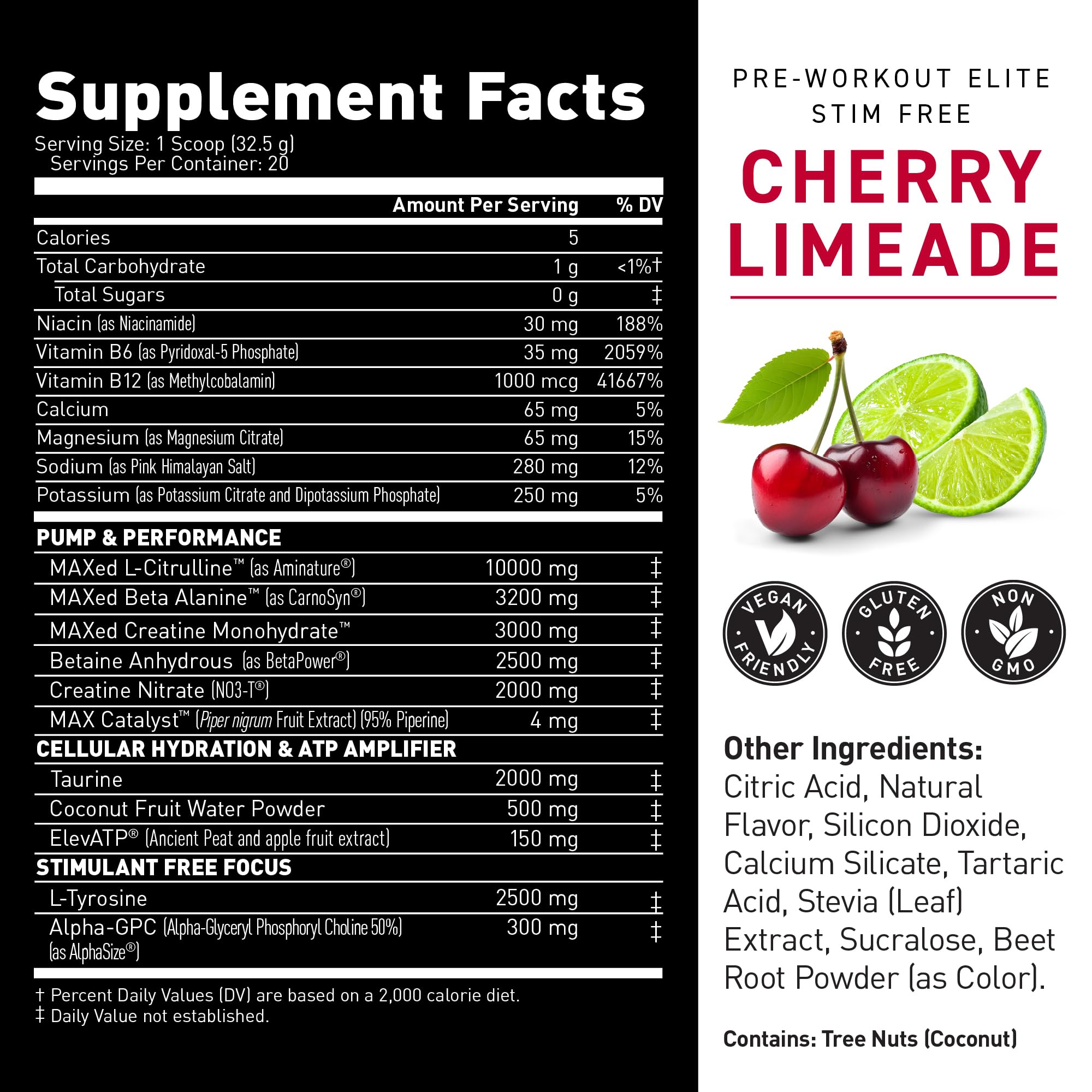 Patented CarnoSyn beta-alanine among other ingredients