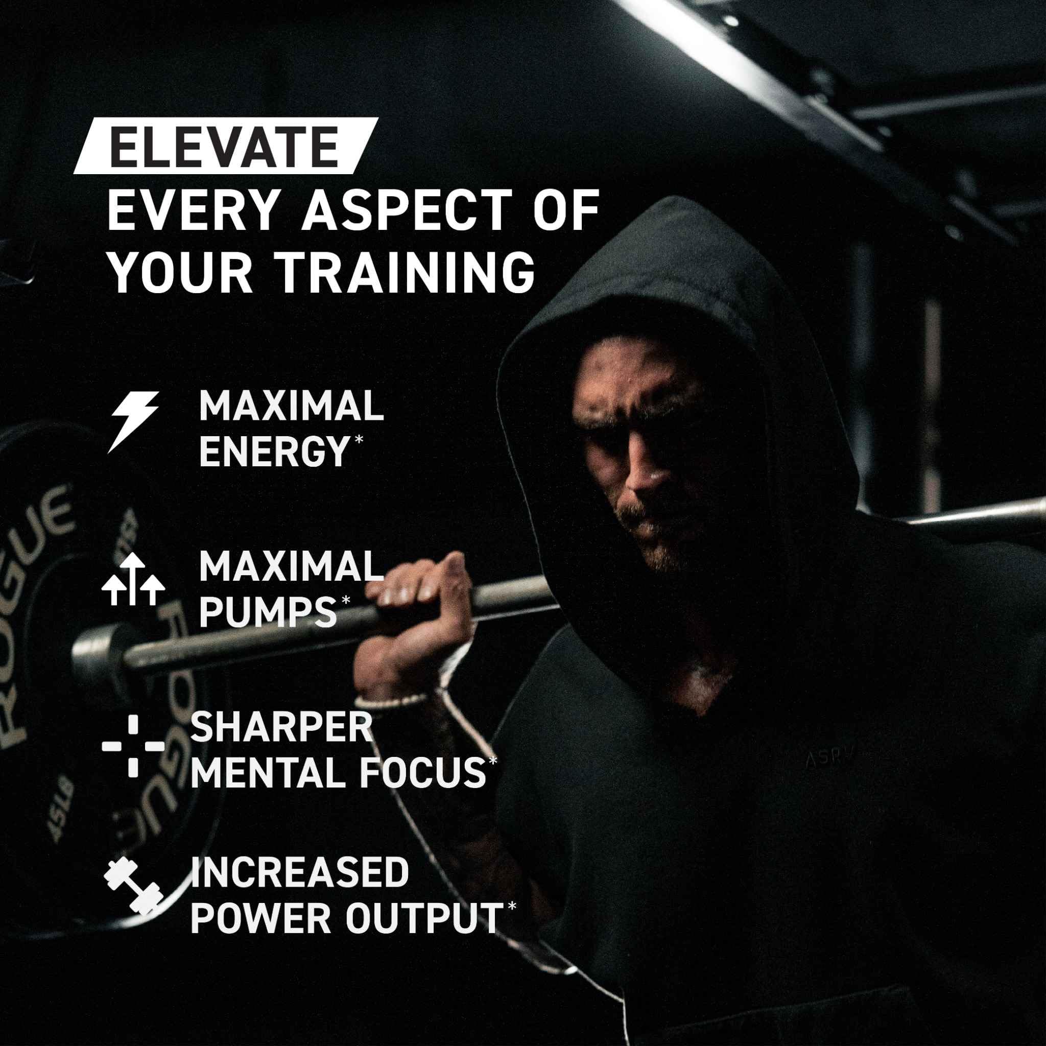 Athlete highlighting muscle pumps from Creatine Nitrate NO3-T in Kaged Elite.