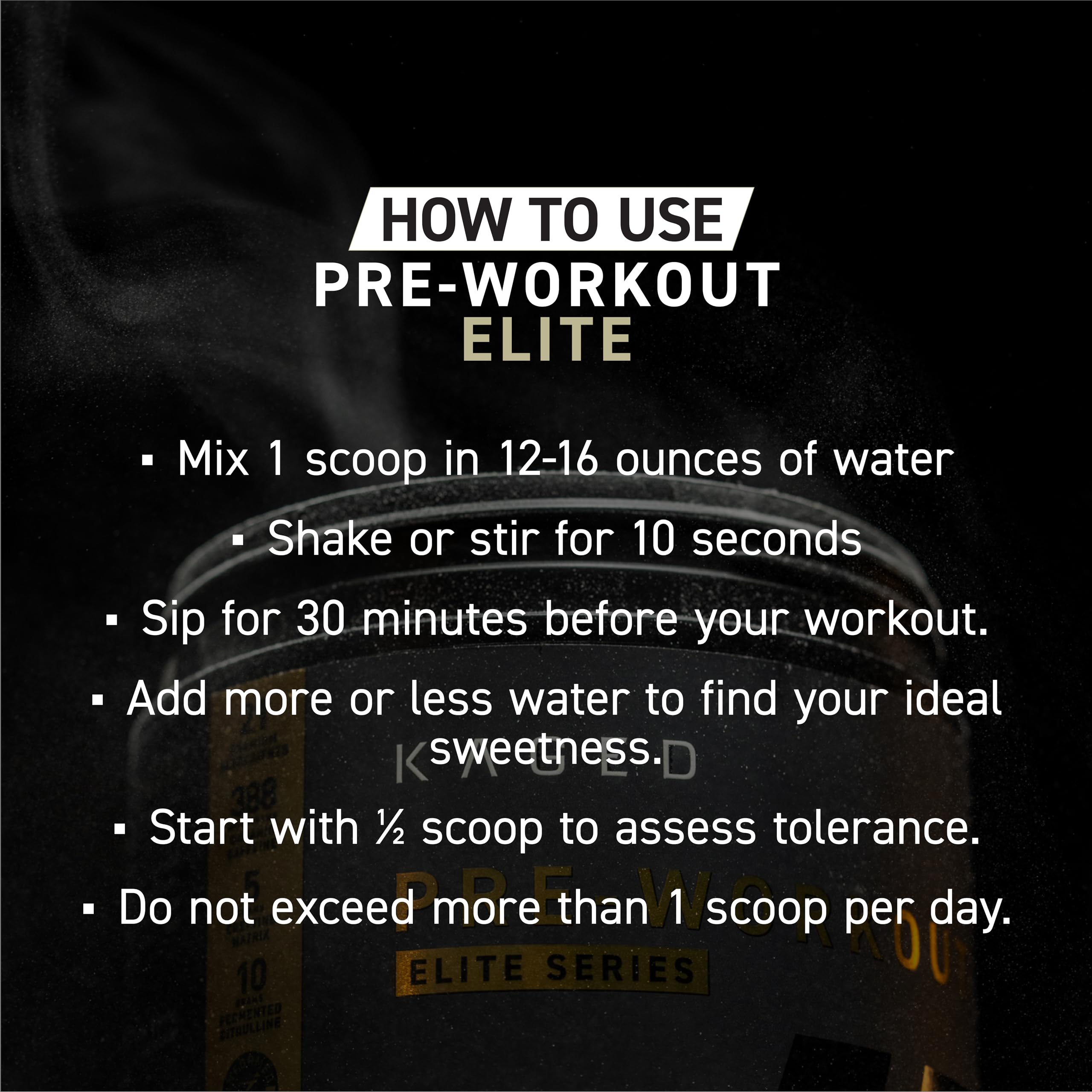 Kaged Pre-Workout Elite shaker ready for a focused training session