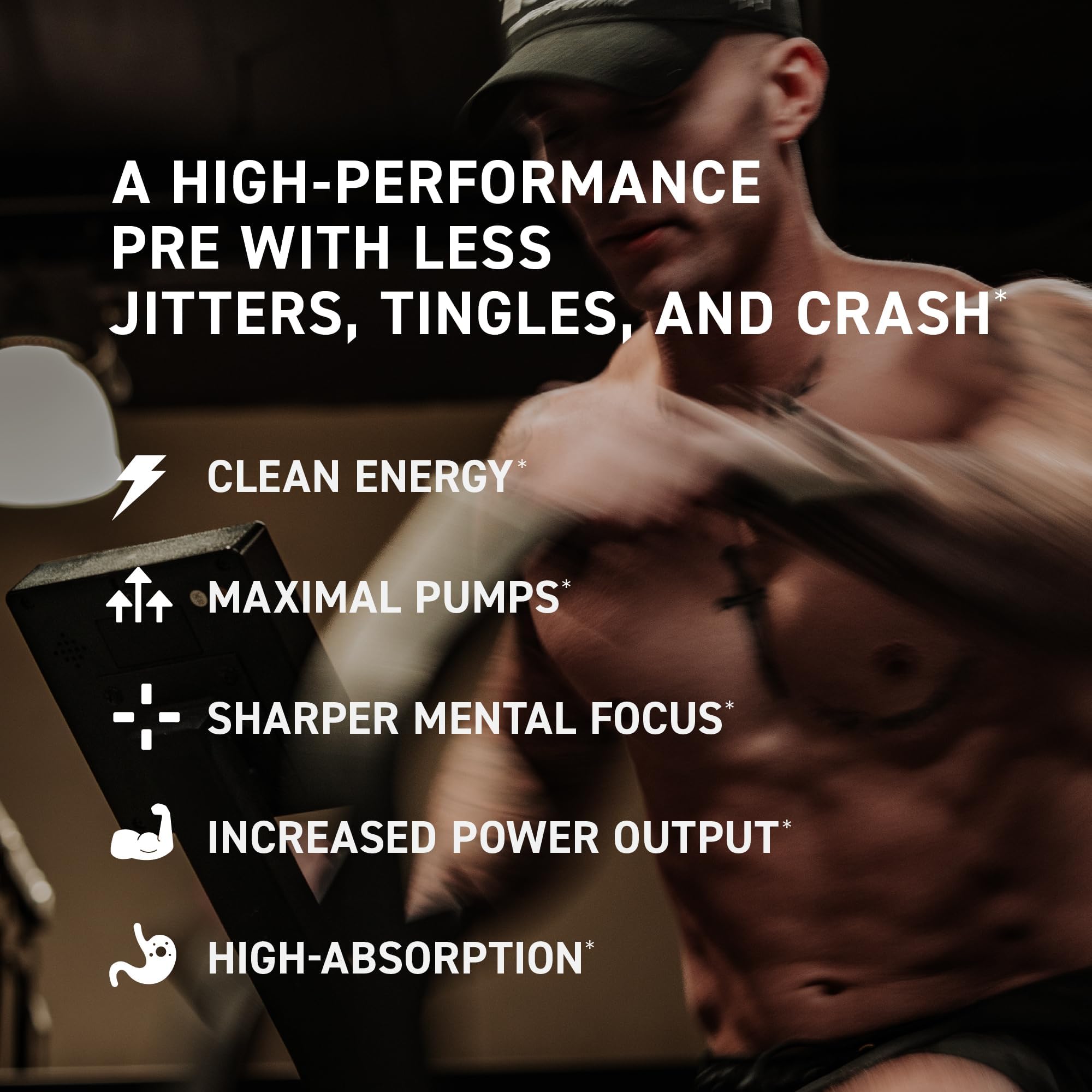 Kaged Pre-Workout MAX athlete ready for high-intensity training.