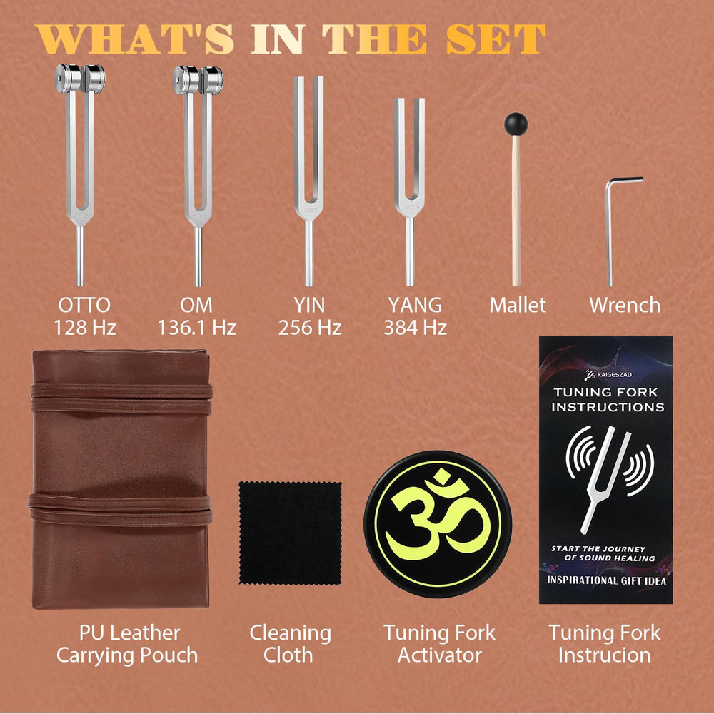 KAIGESZAD 136.1 Hz tuning fork supports grounding in yoga.