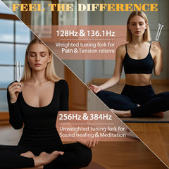 KAIGESZAD 256 Hz tuning fork promotes relaxation in mindfulness practice.