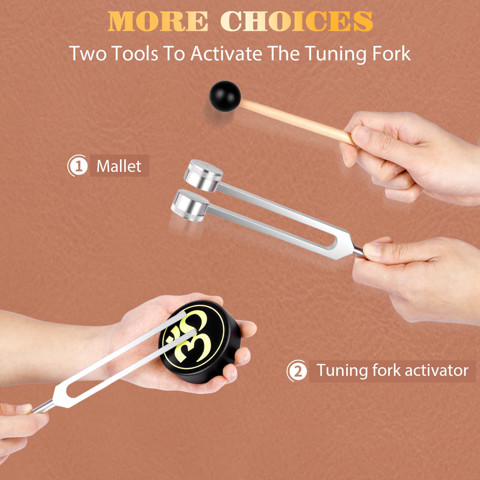 KAIGESZAD 384 Hz tuning fork enhances clarity in sound therapy.