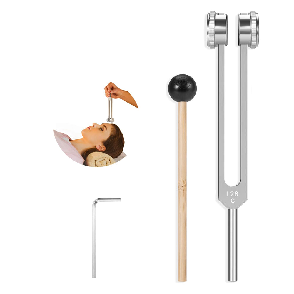 KAIGESZAD tuning fork 128hz with reflex hammer for chakra sessions
